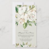 Beerdigung Dankeschön Karten | Alte Weiße Rose (Vorderseite)