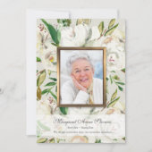 Beerdigung Dankeschön Karten | Alte Weiße Rosen (Vorderseite)