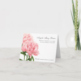 Beerdigung Dankeschön Karten | Antike Rosa-Peony