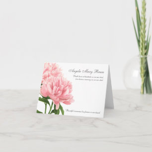 Beerdigung Dankeschön Karten Antike Rosa-Peony