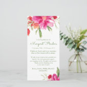 Beerdigung Dankeschön Karten | Aquarell Florals (Stehend Vorderseite)