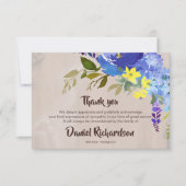 Beerdigung Dankeschön Karten | Aquarellfarbene Blu (Vorderseite)