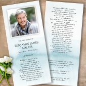 Beerdigung Dankeschön Karten | Blaue Wasserfarbe W