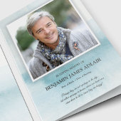 Beerdigung Dankeschön Karten | Blaue Wasserfarben