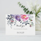 Beerdigung Dankeschön Karten | Blush & Grau (Stehend Vorderseite)