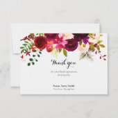 Beerdigung Dankeschön Karten | Crimson Floral (Vorderseite)