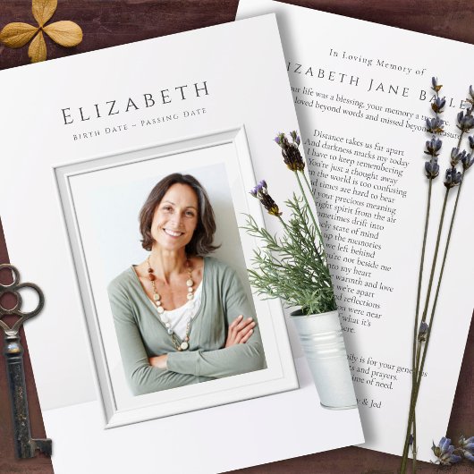 Beerdigung Dankeschön Karten | Einfach elegant