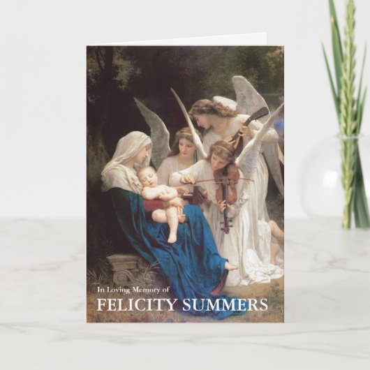 Beerdigung Dankeschön Karten | Engellied 06 (Vorderseite)