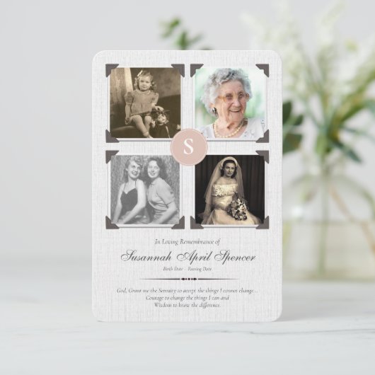 Beerdigung Dankeschön Karten | Erinnerungen erröte (Stehend Vorderseite)