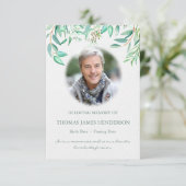 Beerdigung Dankeschön Karten | Eukalyptus 1 (Stehend Vorderseite)