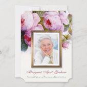 Beerdigung Dankeschön Karten | Floralrosa (Vorderseite)