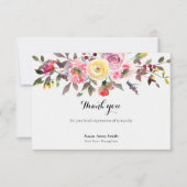 Beerdigung Dankeschön Karten | Friedlich Florals (Vorderseite)