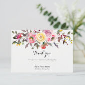 Beerdigung Dankeschön Karten | Friedlich Florals (Stehend Vorderseite)