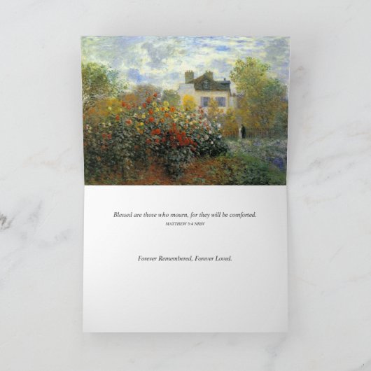 Beerdigung Dankeschön Karten | Garten (Innenseite)