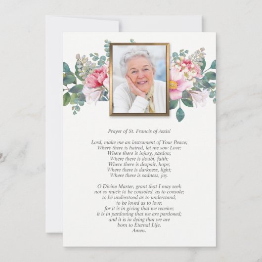 Beerdigung Dankeschön Karten | Gartengarten (Rückseite)