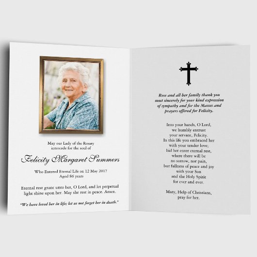 Beerdigung Dankeschön Karten | Heilige Familie 03