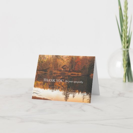 Beerdigung Dankeschön Karten | Herbstsee (Vorderseite)