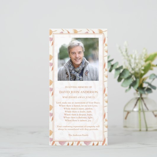 Beerdigung Dankeschön Karten | Herbstwärme (Stehend Vorderseite)