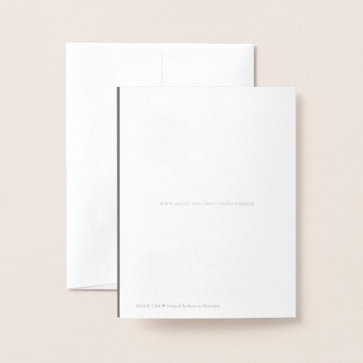 Beerdigung Dankeschön Karten jüdisch | Silberfolie (Rückseite mit Umschlag)