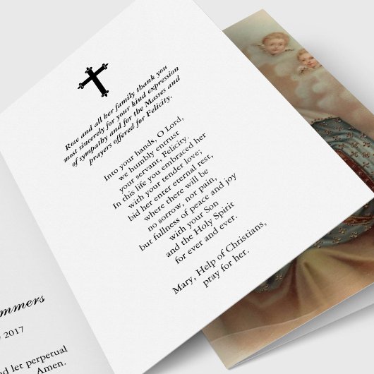 Beerdigung Dankeschön Karten | Mary Weep nicht 1