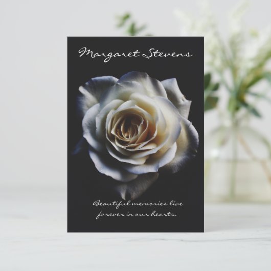 Beerdigung Dankeschön Karten | Schönes Blut (Stehend Vorderseite)