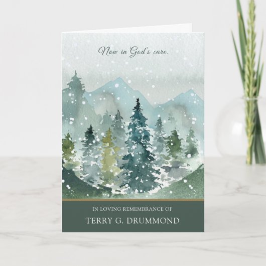 Beerdigung Dankeschön Karten | Spruce Forest (Vorderseite)