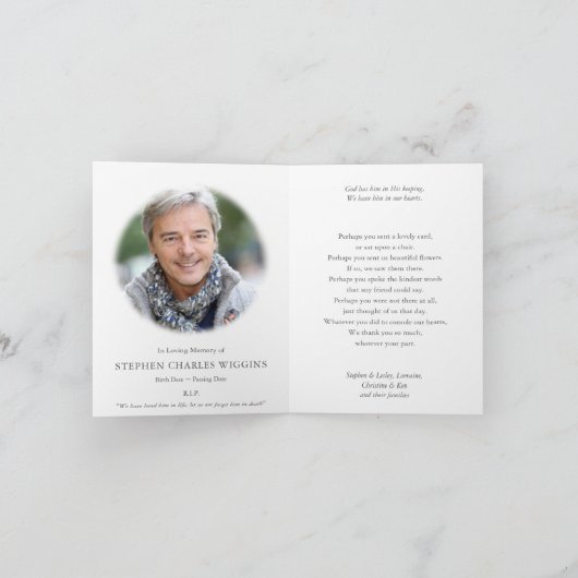 Beerdigung Dankeschön Karten | Stella Maris 3 (Innenseite)