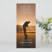 Beerdigung Dankeschön Karten | Sunset Golf (Stehend Vorderseite)