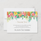 Beerdigung Dankeschön Karten | Tropische Blume (Vorderseite)