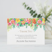 Beerdigung Dankeschön Karten | Tropische Blume (Stehend Vorderseite)