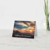 Beerdigung Dankeschön Karten | Utah Sunset (Vorderseite)