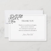 Beerdigung Dankeschön Note Card Dankeskarte (Vorderseite)