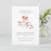 Beerdigung der Beerdigung des Blumenbeerenbeerdes Dankeskarte (Stehend Vorderseite)