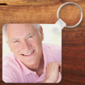 Beerdigung der Beerdigung des Fotos am Strand Schlüsselanhänger (Rückseite)