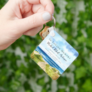 Beerdigung der Beerdigung des Fotos am Strand Schlüsselanhänger