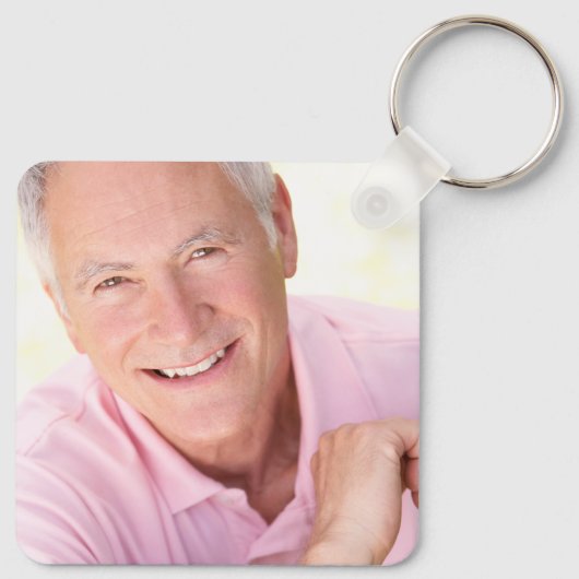 Beerdigung der Beerdigung des Fotos am Strand Schlüsselanhänger (Rückseite)