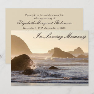 Beerdigung der Beerdigung von Ocean Waves Memorial Einladung