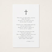 Beerdigung der Beerdigungskarte für das Foto des L (Rückseite)