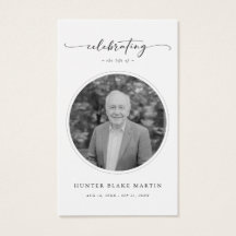 Beerdigung der Beerdigungskarte für das Foto des L