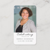 Beerdigung der Beerdigungskarte für das Foto des L Visitenkarte (Vorderseite)