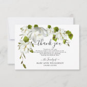 Beerdigung der botanischen Weißen Blume Dankeschön Dankeskarte (Vorderseite)