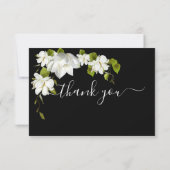Beerdigung der botanischen Weißen Blume Dankeschön Dankeskarte (Rückseite)