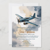 Beerdigung der Gedenkfeier für das blaue Flugzeug  Einladung (Vorderseite)