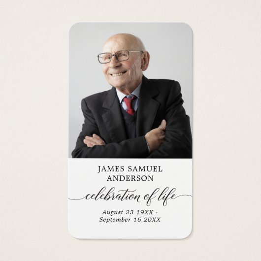 Beerdigung der Gedenkkarte für das Lebensbeerdigun (Vorderseite)