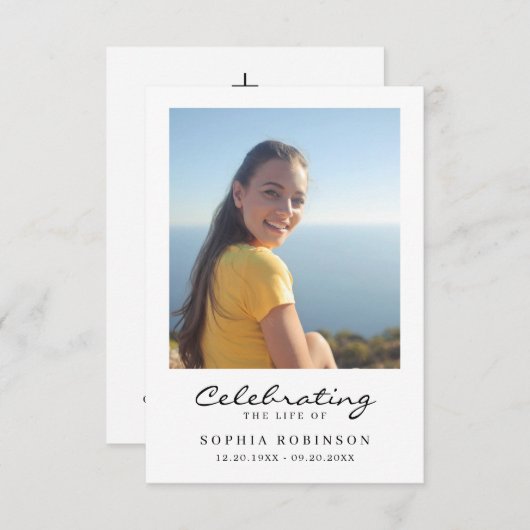 Beerdigung der Gedenkkarte zum Foto des Lebens (Vorne/Hinten)