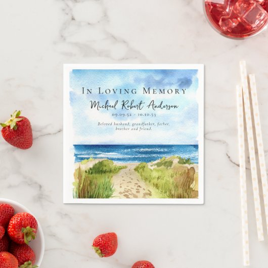 Beerdigung der Gedenkstätte am Strand Serviette (Beispiel)