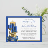 Beerdigung der Lebensbeerdigung Gedenkstätte Blaue Einladung (Stehend Vorderseite)