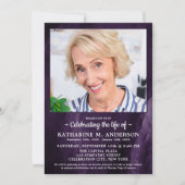 Beerdigung der Lebensbeerdigung Moderner Lila Marm Einladung (Vorderseite)