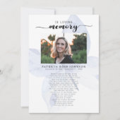 Beerdigung der Lebensbeerdigungskarte Ankündigung (Vorderseite)