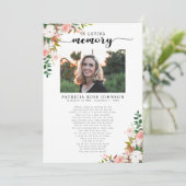 Beerdigung der Lebensbeerdigungskarte Ankündigung (Stehend Vorderseite)